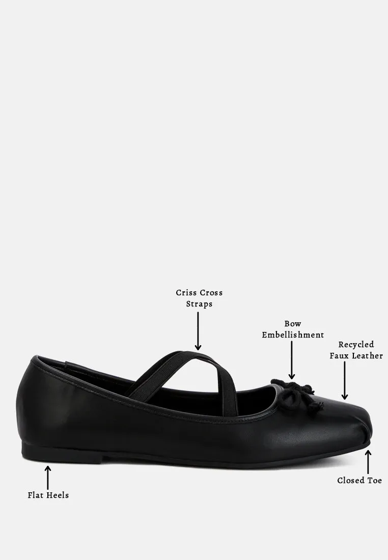 Recycled Faux Leather Ballet Flats By Ruw