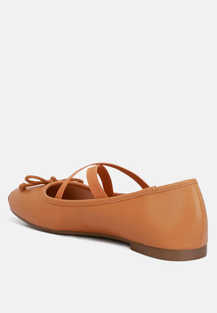 Recycled Faux Leather Ballet Flats By Ruw