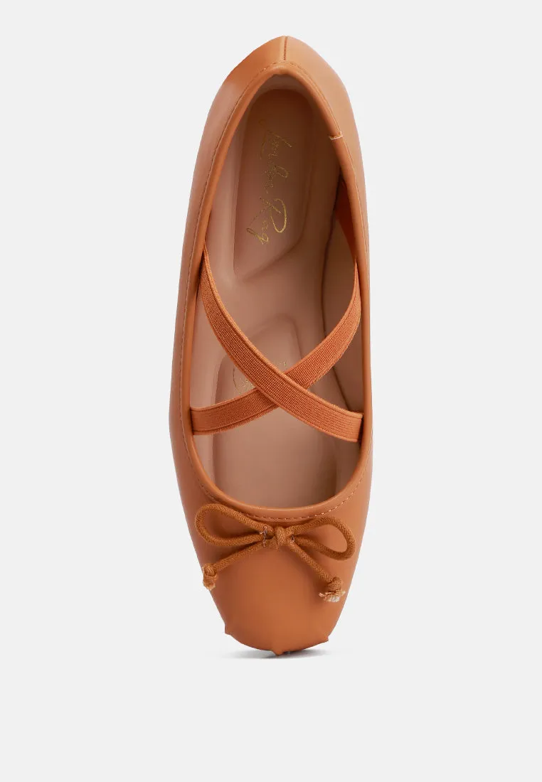 Recycled Faux Leather Ballet Flats By Ruw