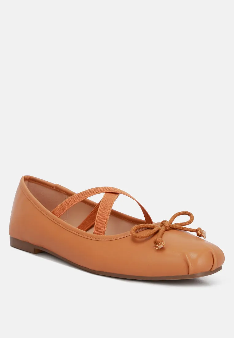 Recycled Faux Leather Ballet Flats By Ruw