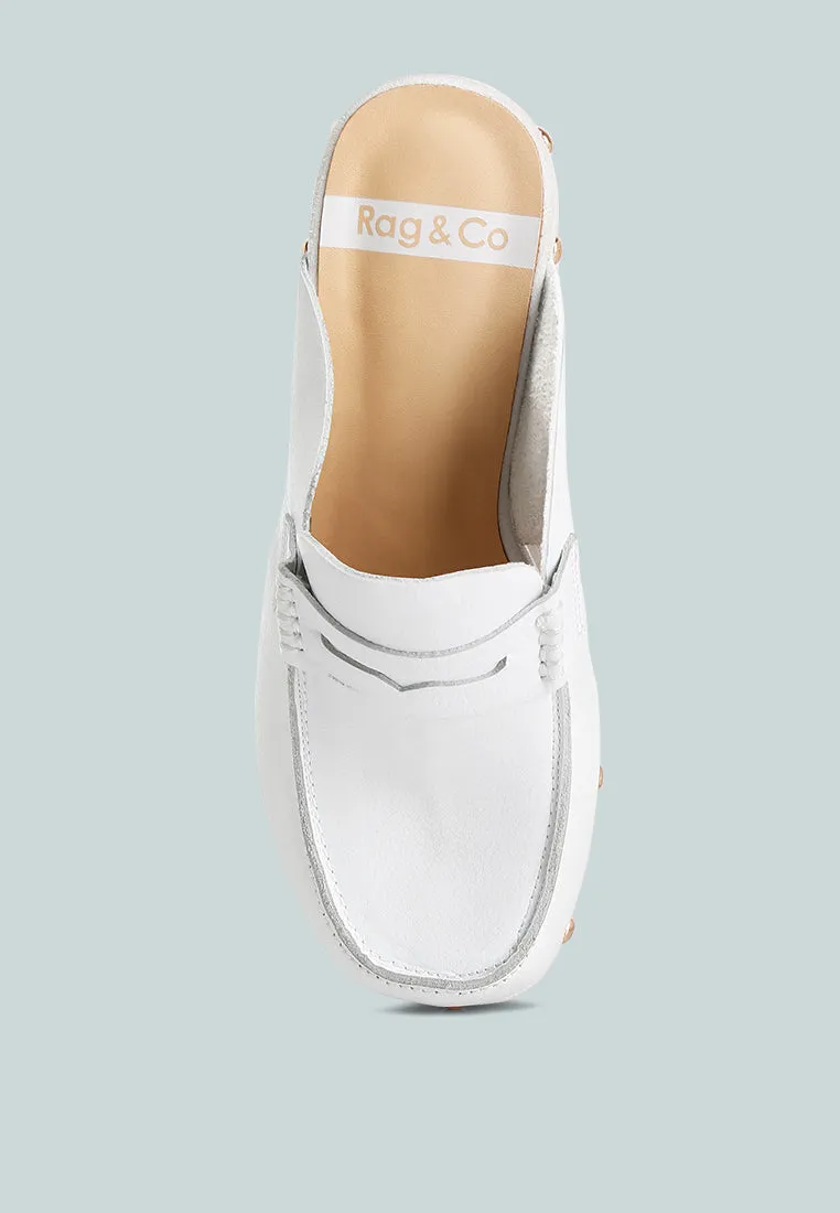 Recycled Leather Platform Clogs By Ruw