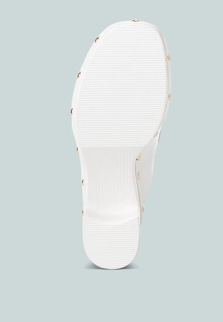 Recycled Leather Platform Clogs By Ruw