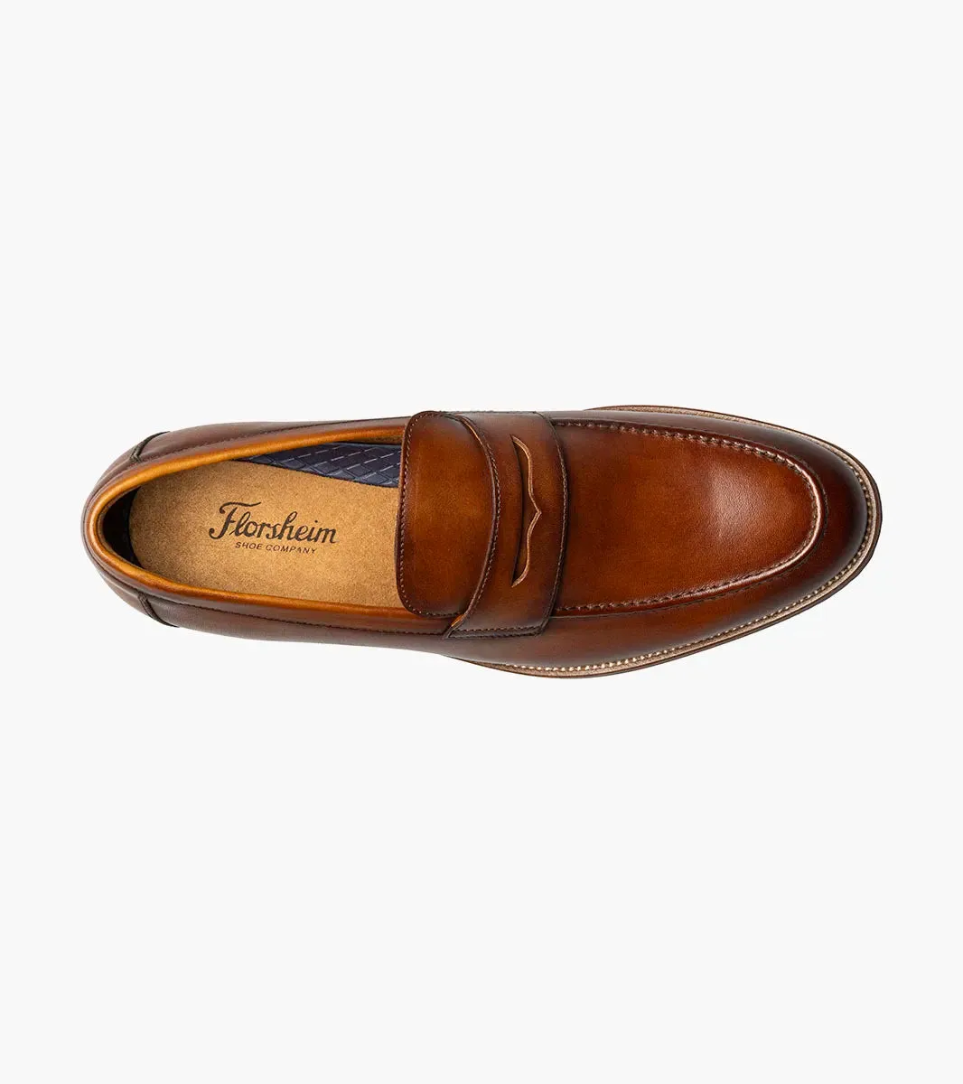 Rucci Moc Toe Penny Loafer-Cognac| Florsheim