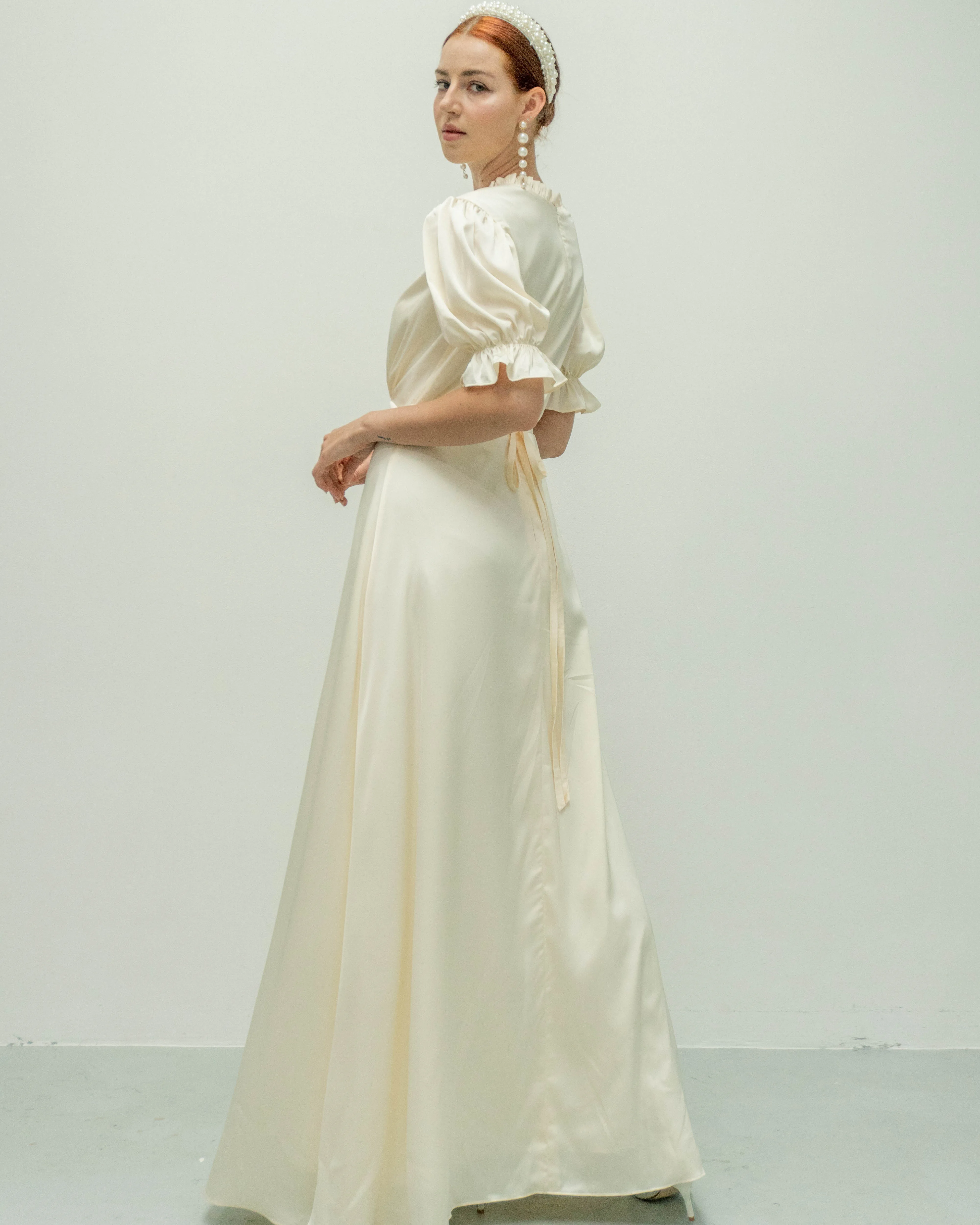 Saedi High Neck Floor Length Dress