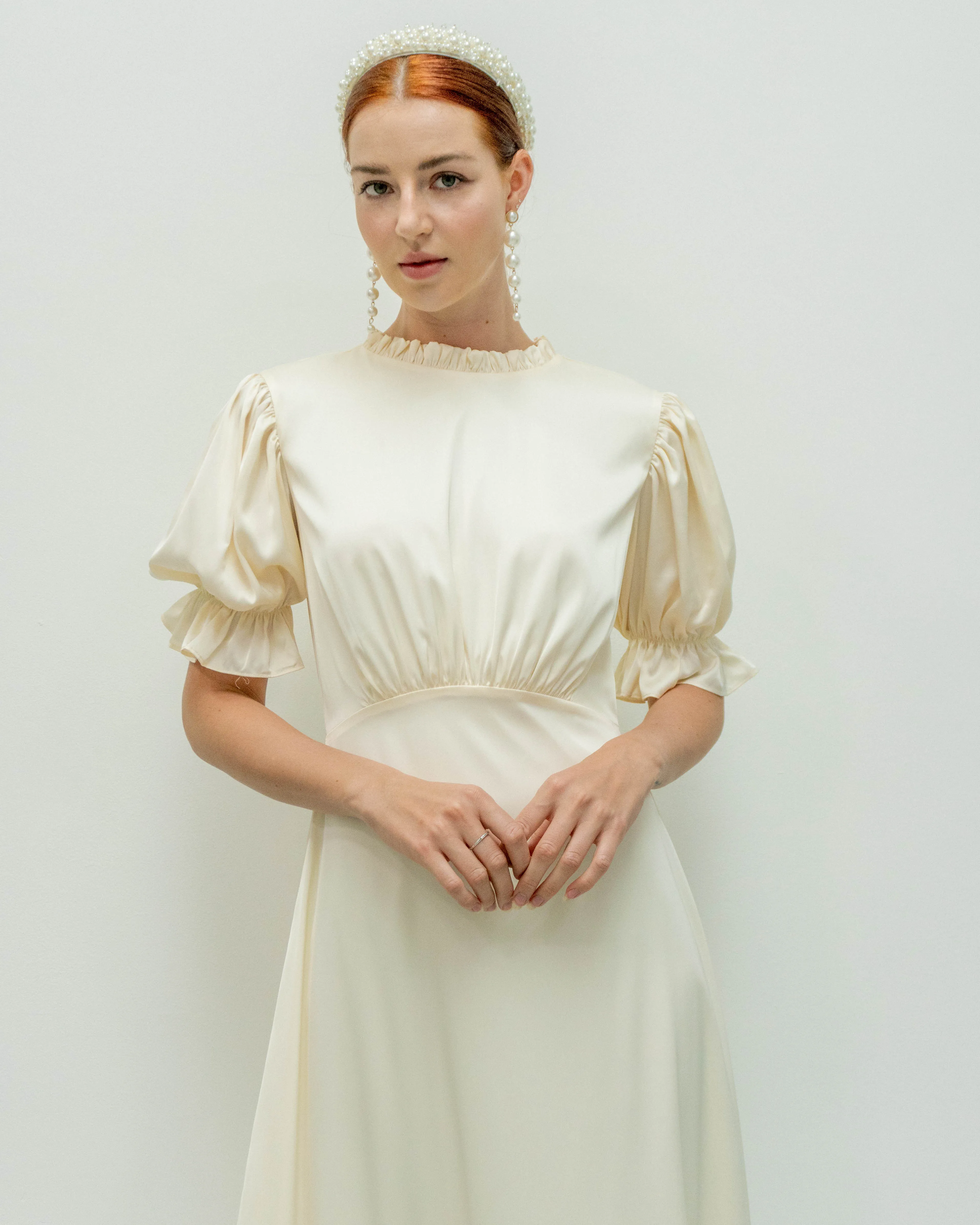 Saedi High Neck Floor Length Dress