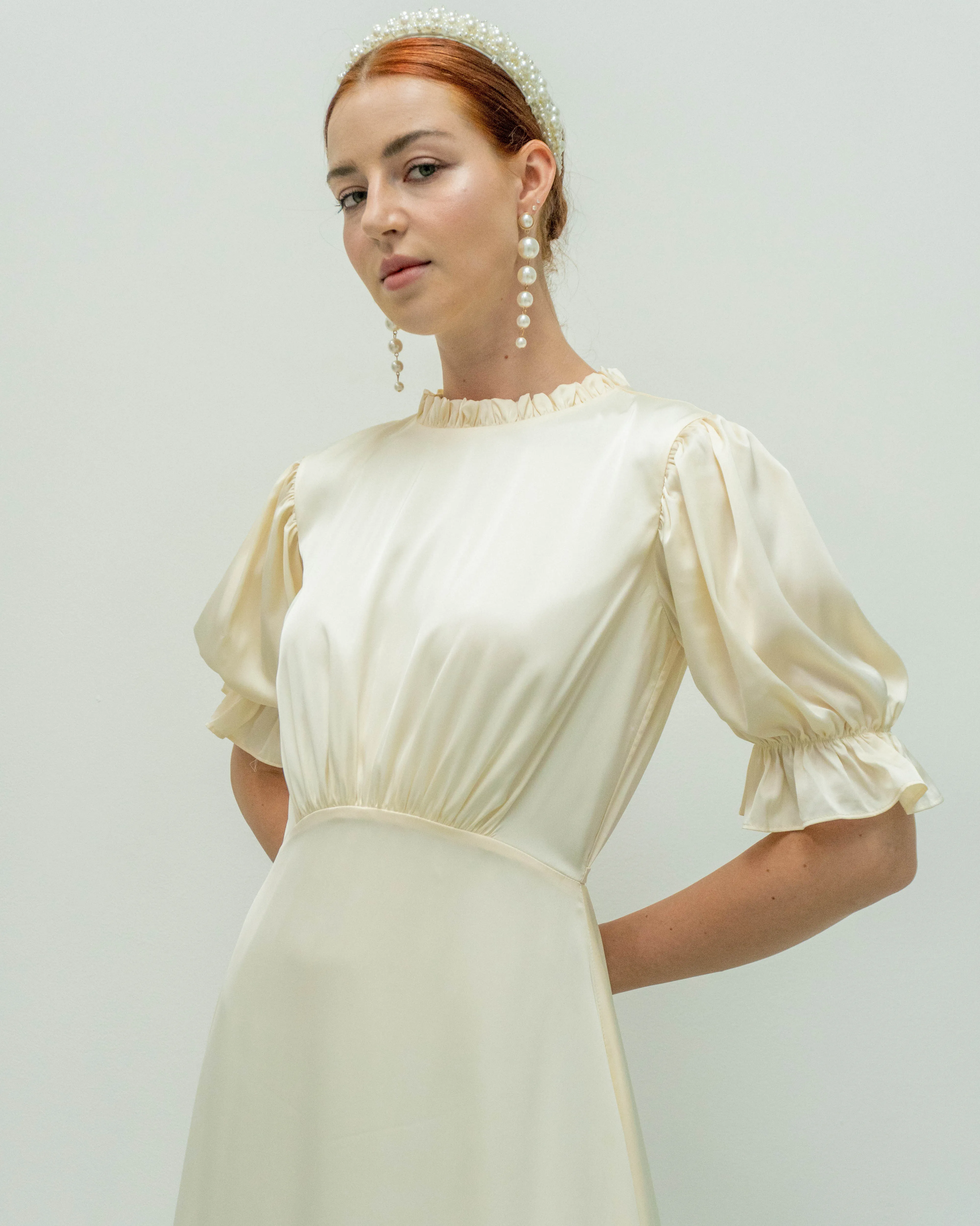 Saedi High Neck Floor Length Dress
