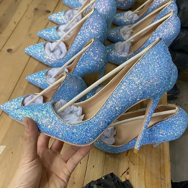 Sexy Ladies Extremely High Heels Wedding Bridal Shoes
