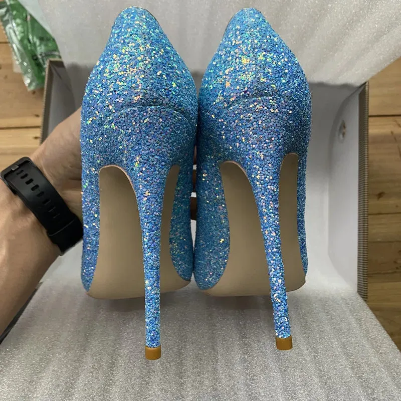 Sexy Ladies Extremely High Heels Wedding Bridal Shoes
