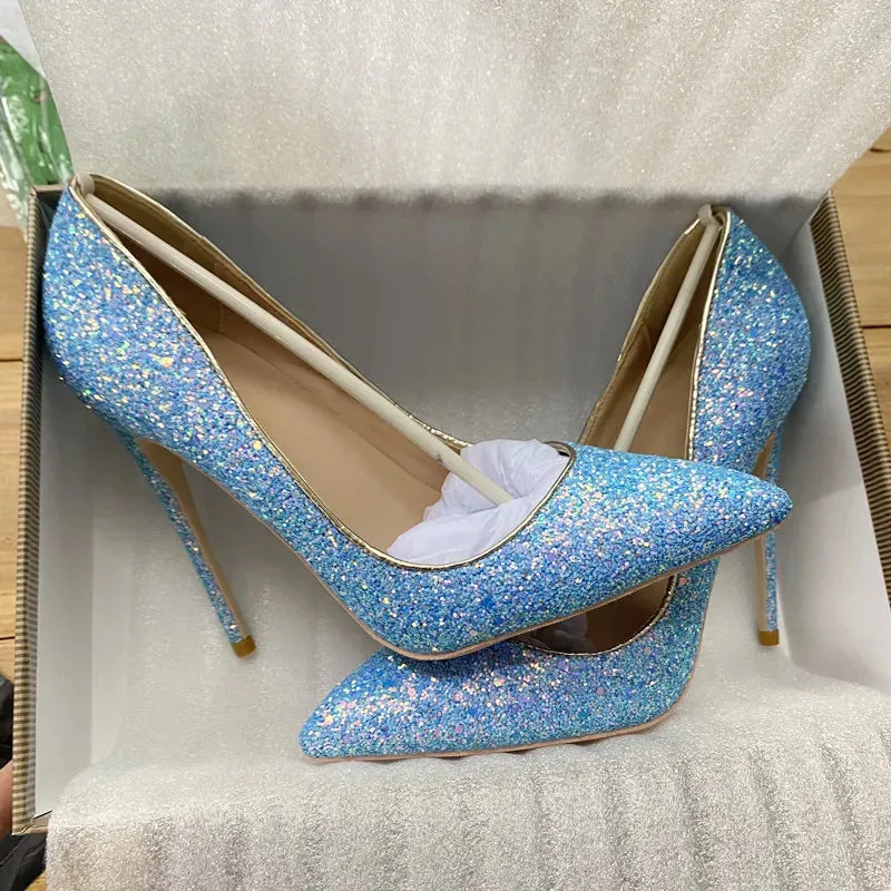 Sexy Ladies Extremely High Heels Wedding Bridal Shoes