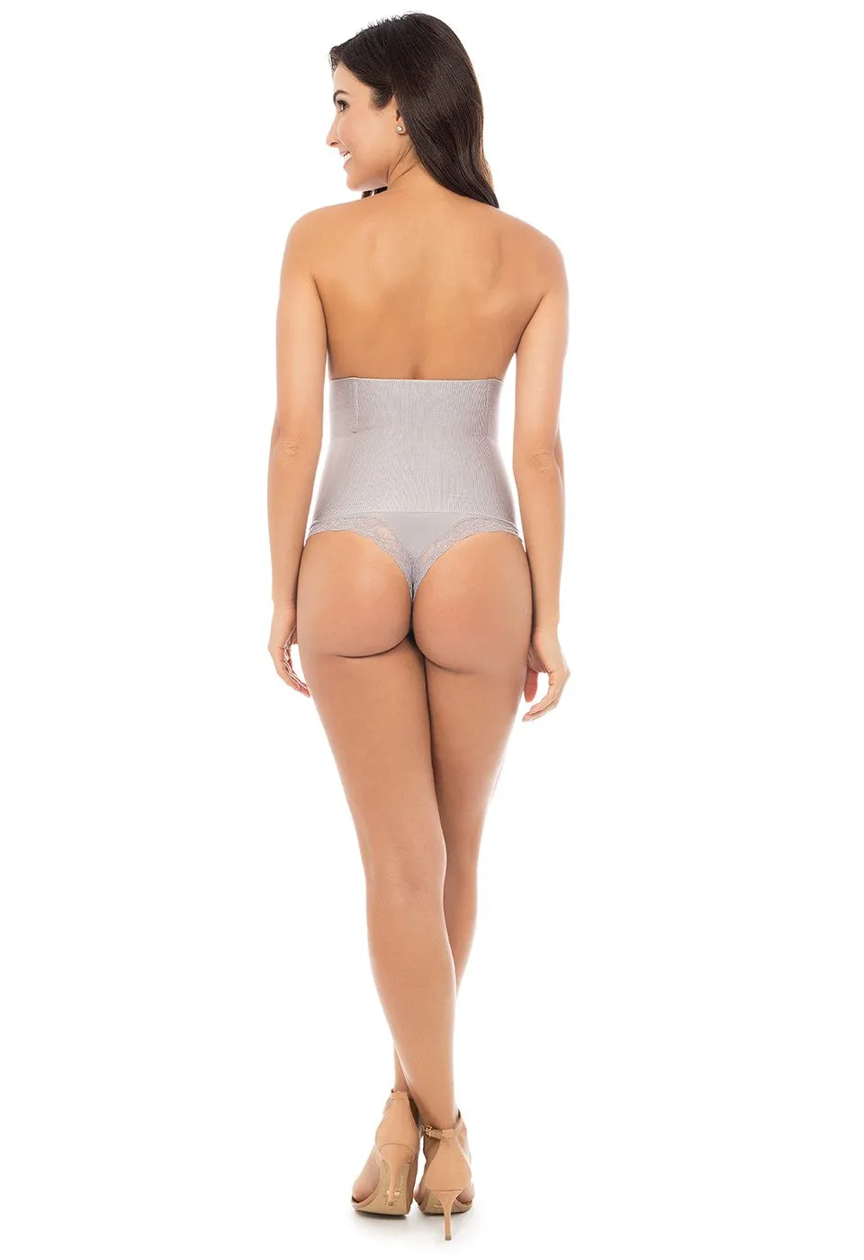 Shades - Lacy High Waist Panties Gloss Plié Shapewear
