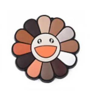 SHOE CHARMS - BROWN HAPPY FLOWER