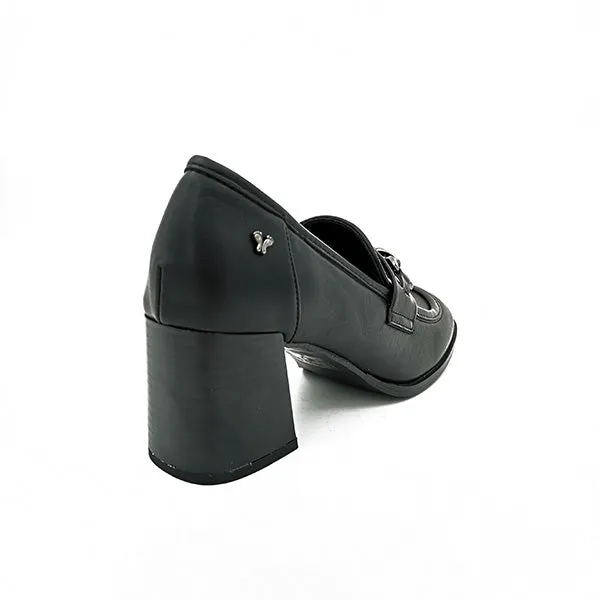 Slip On Loafer On Block Heel - 1044