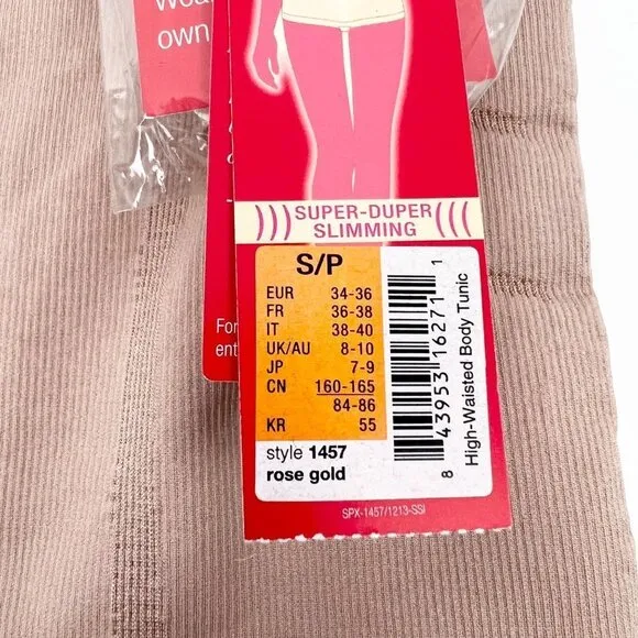 SPANX High-Waisted Body Tunic Shapewear in Rose Gold, #1457, Size Small, NWT!
