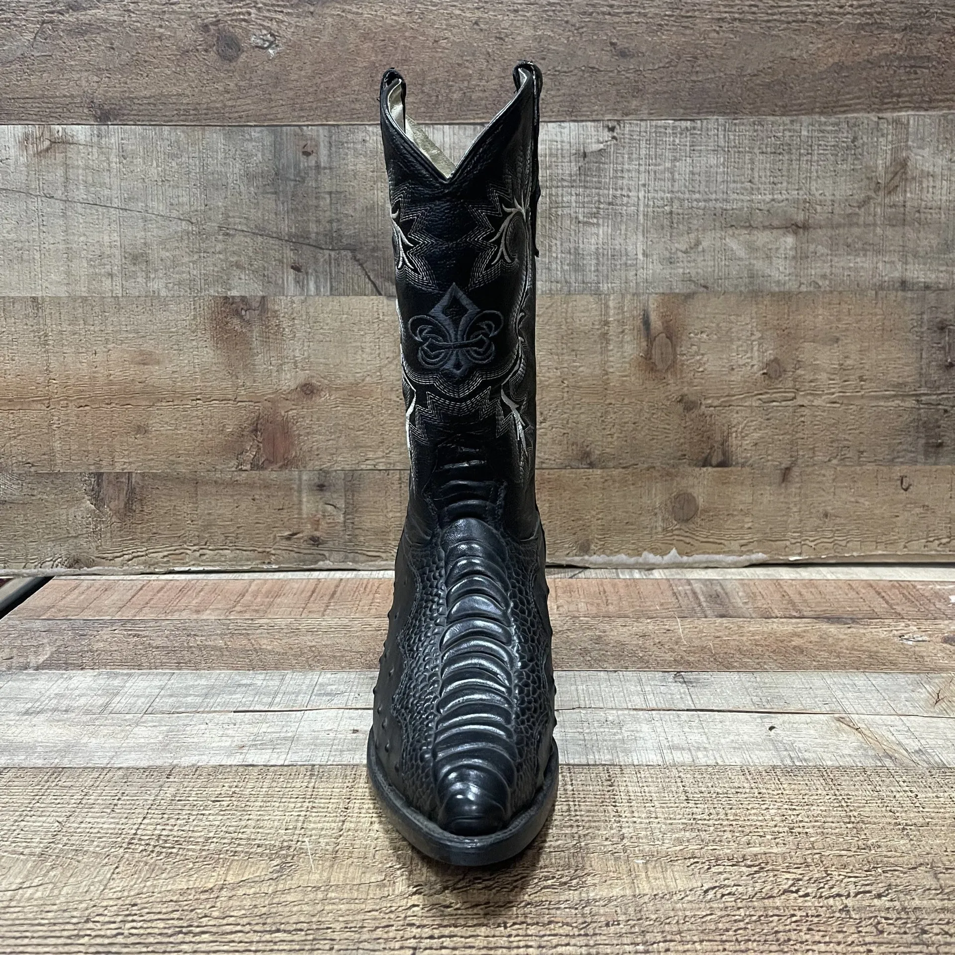 Special Discount: Men's Cowboy Western Ostrich Foot Print Pointed Boots Bota Avestruz Vaquera Puntal Est.099 Pata