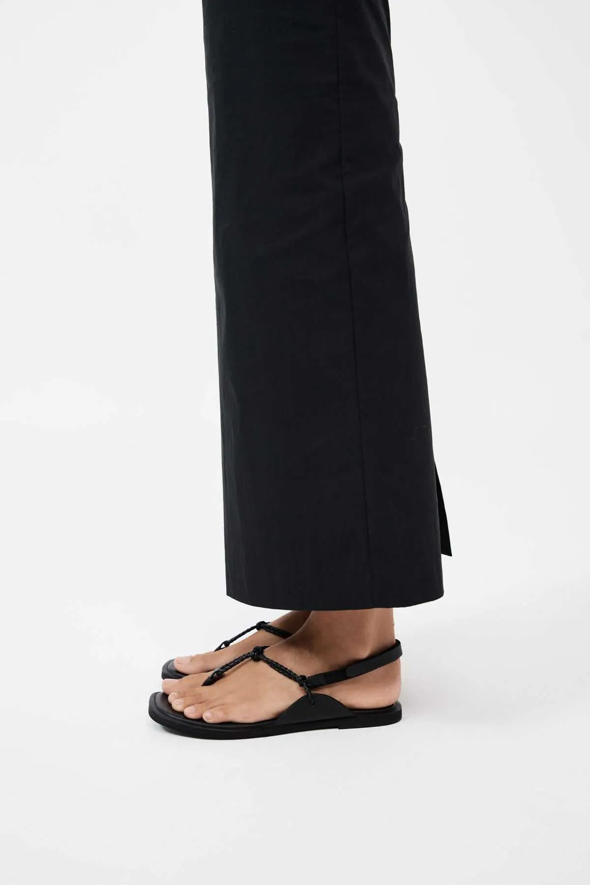 St Agni Woven Rope Sandal Black