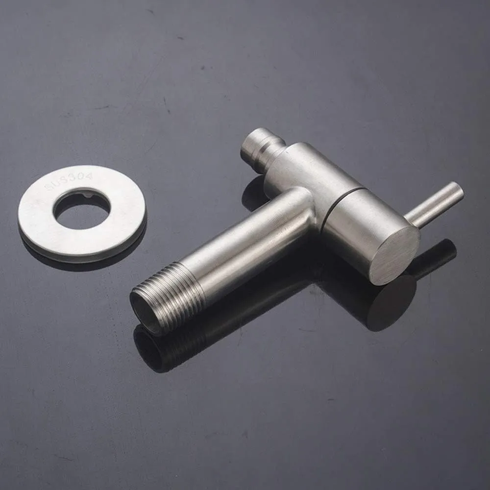 Stainless Steel Cold Water Angle Valve Adapter Connector Faucet - S02004BN