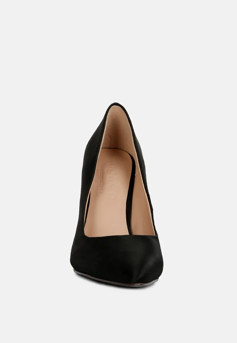 Stakes Clear High Heel Satin Pump Heels By Ruw