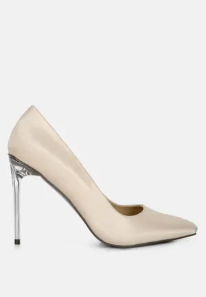 Stakes Clear High Heel Satin Pump Heels By Ruw