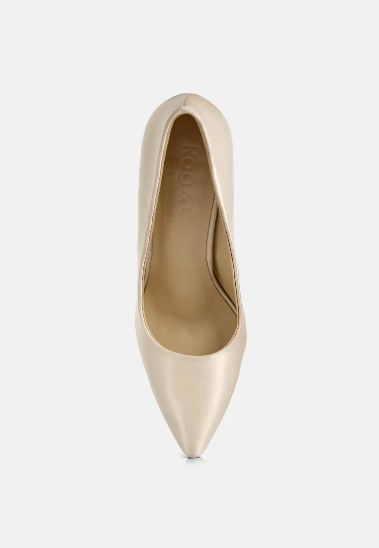 Stakes Clear High Heel Satin Pump Heels By Ruw