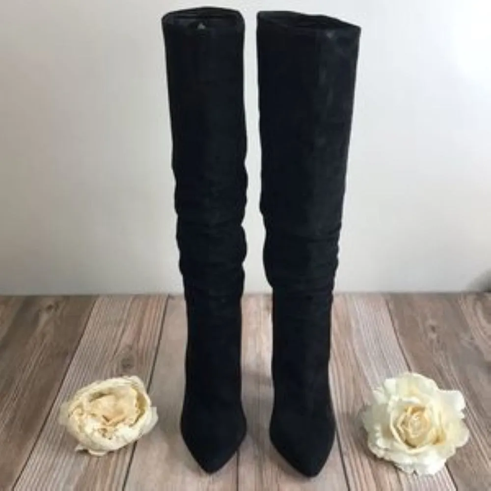 Steve Madden Black Suede Boots 6.5M