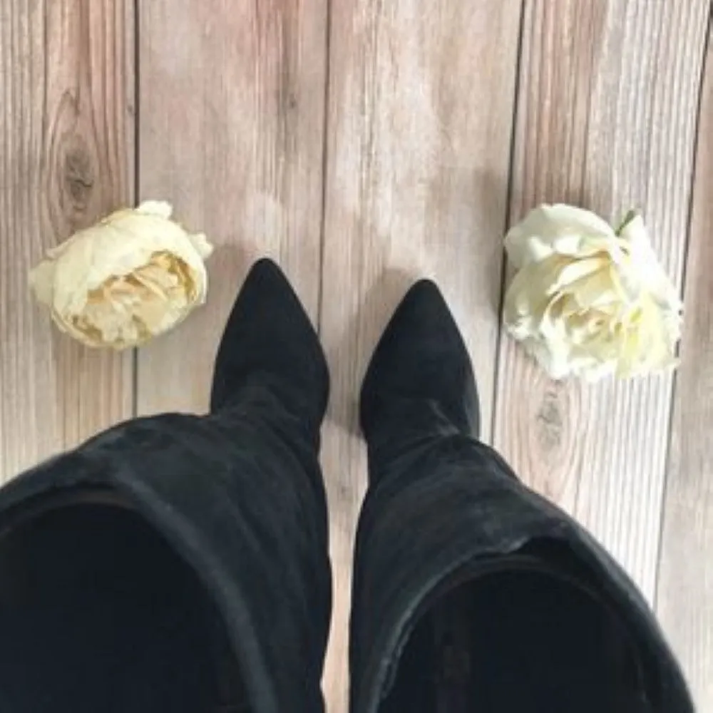 Steve Madden Black Suede Boots 6.5M