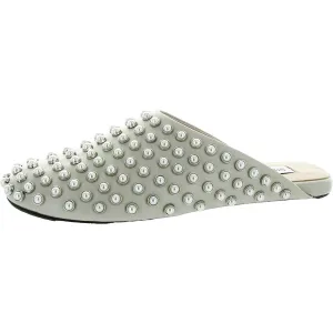 Steve Madden Womens Embellished Faux Leather Mules