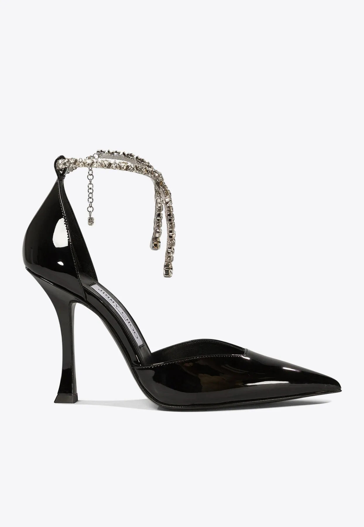 Stevie 100 Crystal-Embellished Pumps in Patent Leather