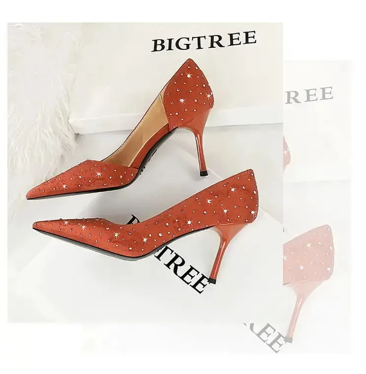 Stiletto High Heels Pointed Toe Pumps Party Wedding Shoes