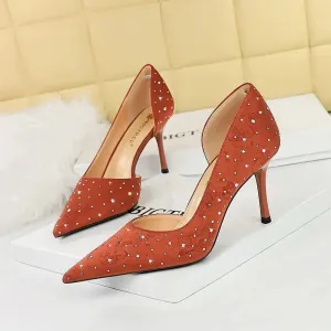 Stiletto High Heels Pointed Toe Pumps Party Wedding Shoes