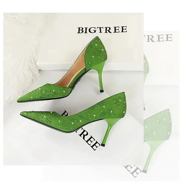 Stiletto High Heels Pointed Toe Pumps Party Wedding Shoes