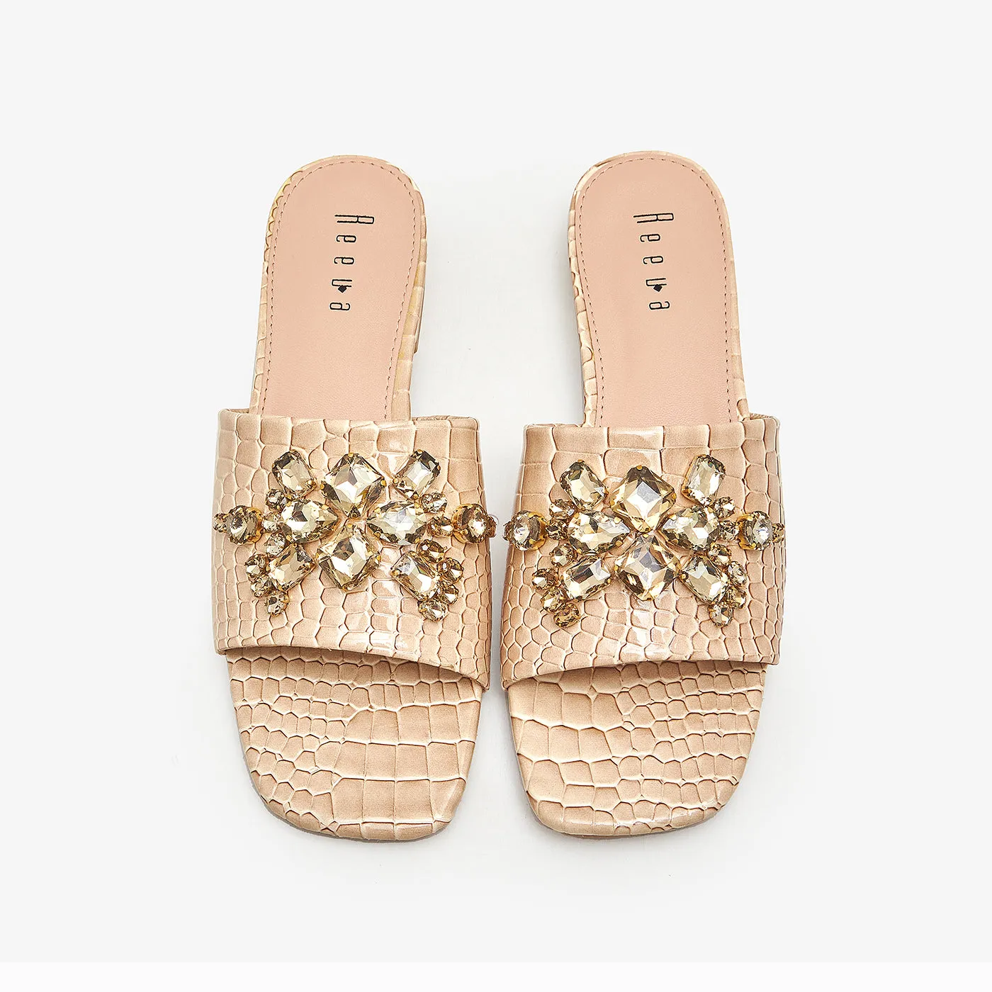 Stones Embellished Slides