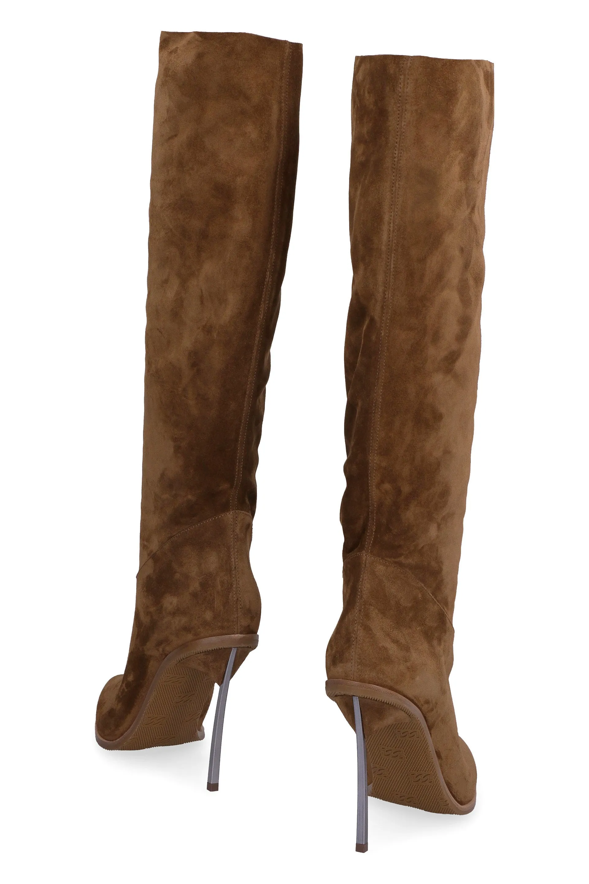 Suede knee high boots