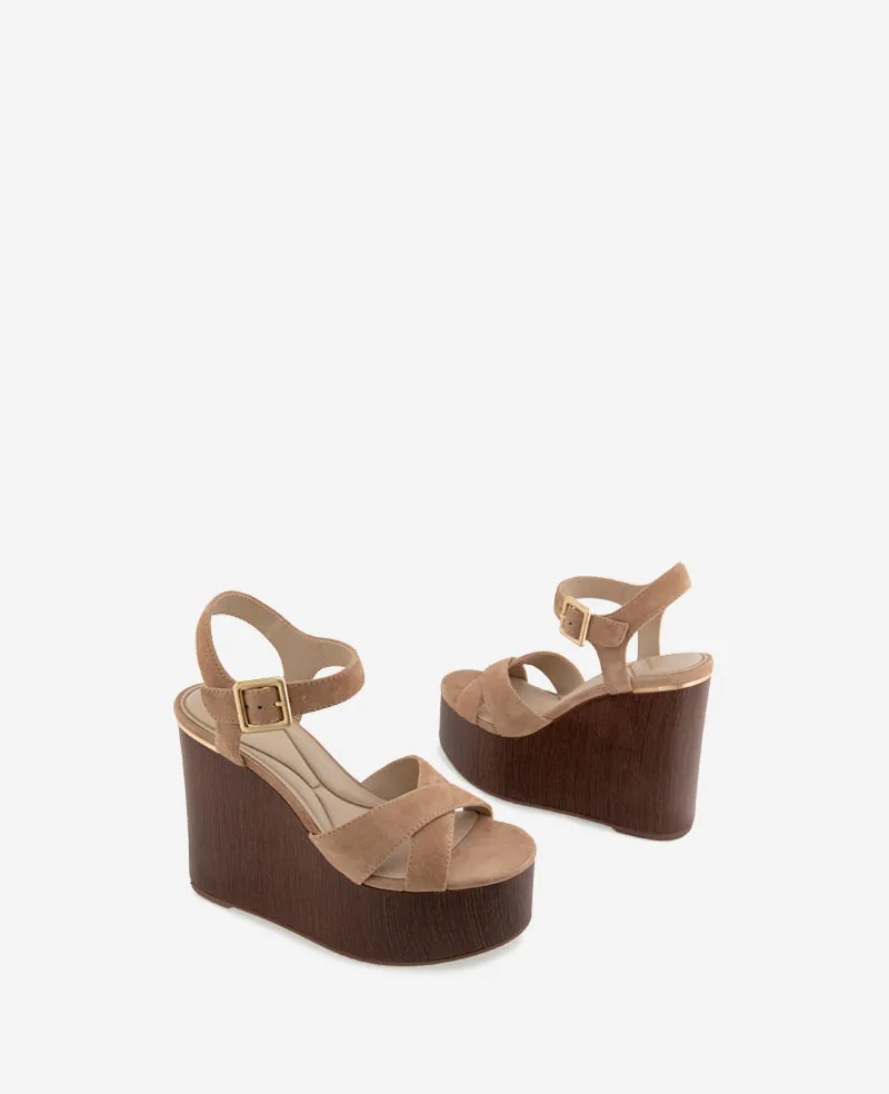 Taelyn Suede Platform Wedge Sandal