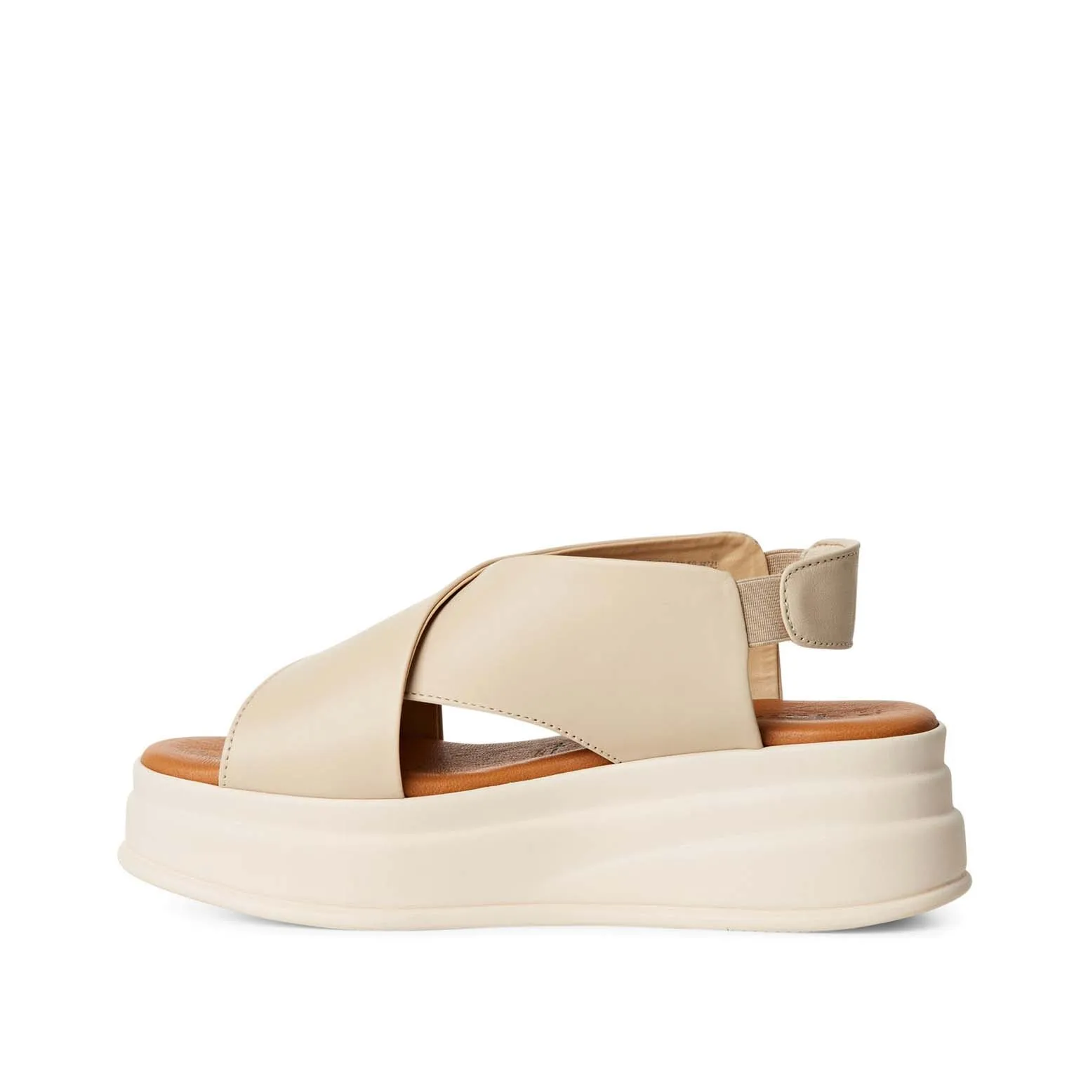 Tamaris Chunky Leather Wedge Ivory