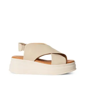 Tamaris Chunky Leather Wedge Ivory