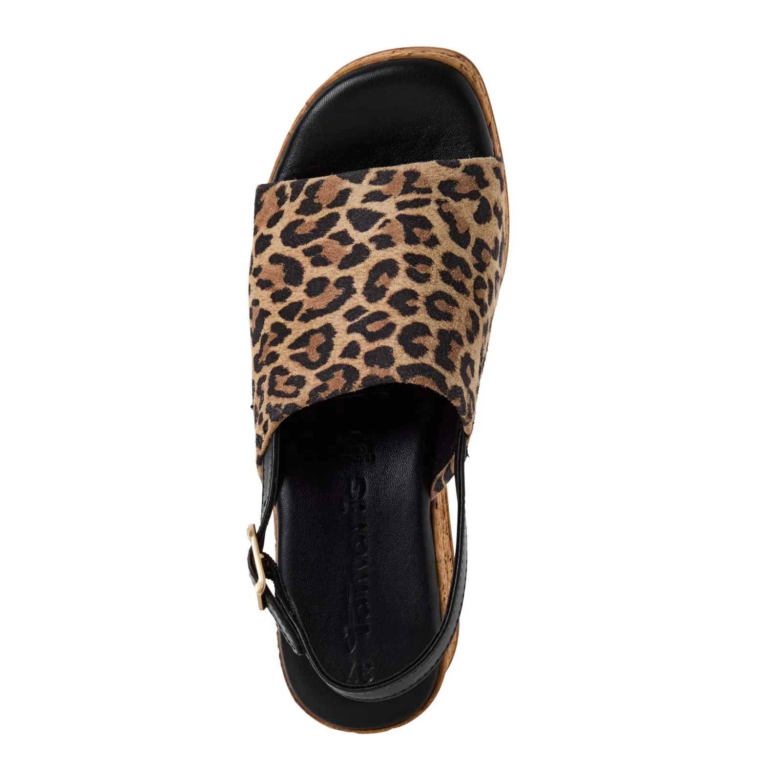 Tamaris Cork Wedge Sandal Leopard