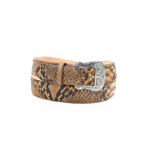 TANNER MARK EXOTIC BELT Python Antique Pull Up Luxury Belt