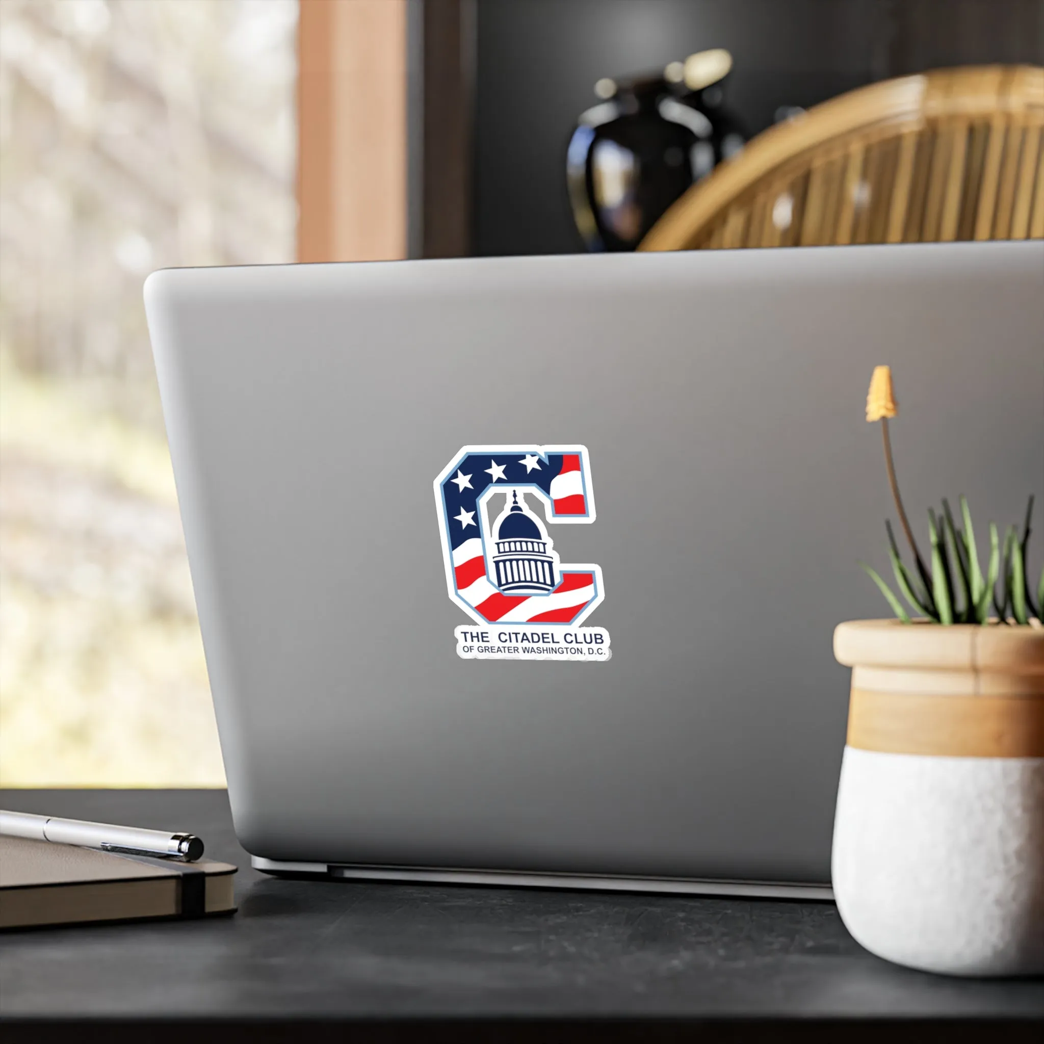 The Citadel, Alumni Club, Greater Washington D.C. Club Logo, Navy Blue Kiss-Cut Vinyl Decals