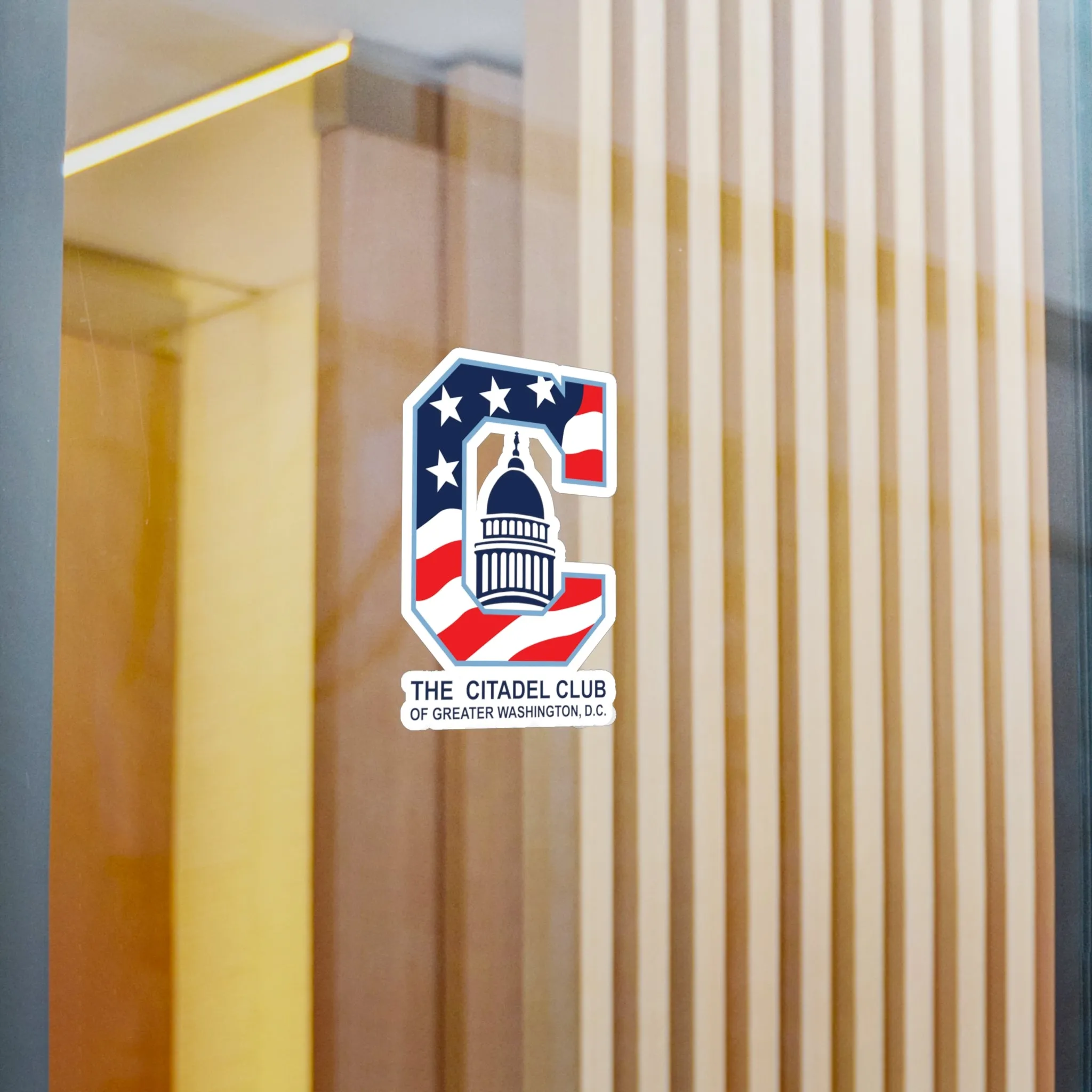 The Citadel, Alumni Club, Greater Washington D.C. Club Logo, Navy Blue Kiss-Cut Vinyl Decals