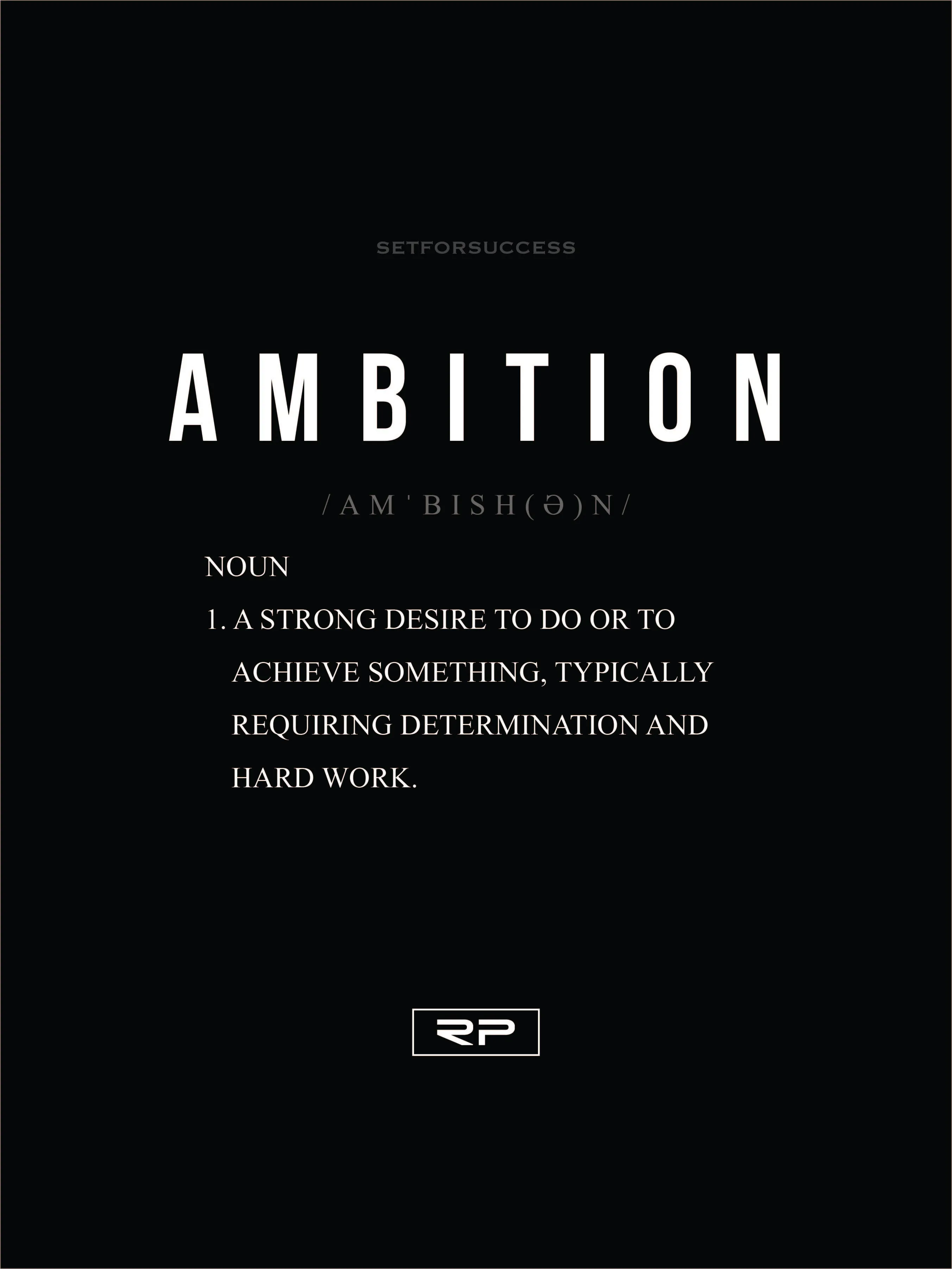 THE MEANING OF AMBITION - 18x24 Poster