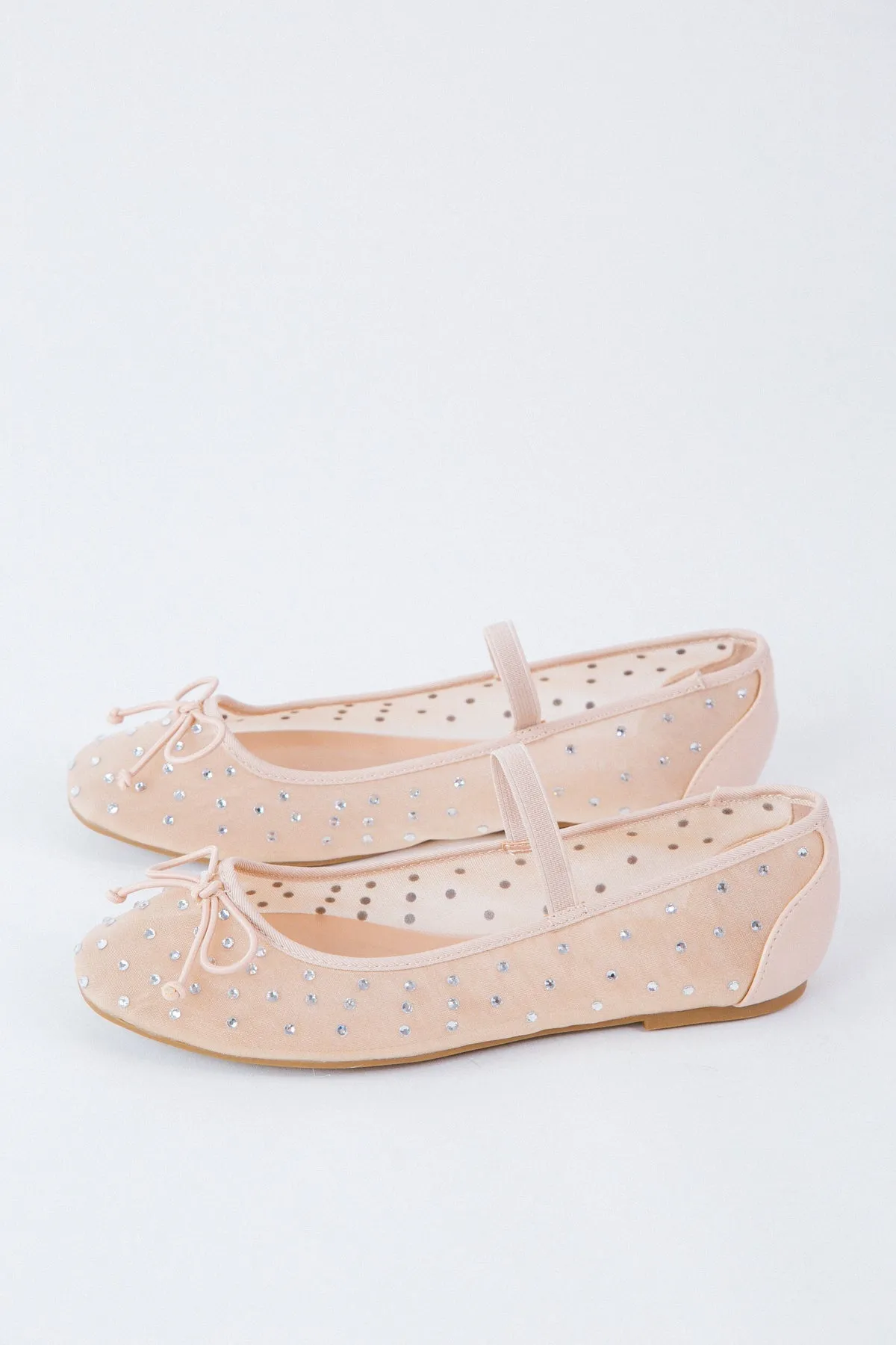 Tiny Dancer Mesh Embellished Flats