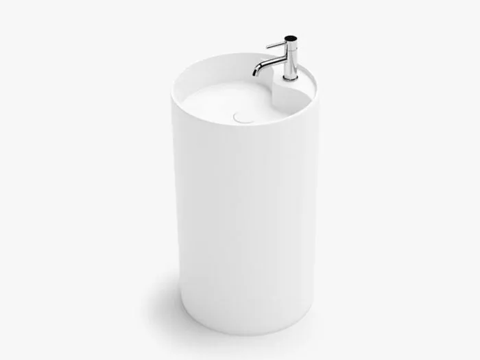 Toka Lite Cylindrical Freestanding Stone Basin - 830mm - CSB87