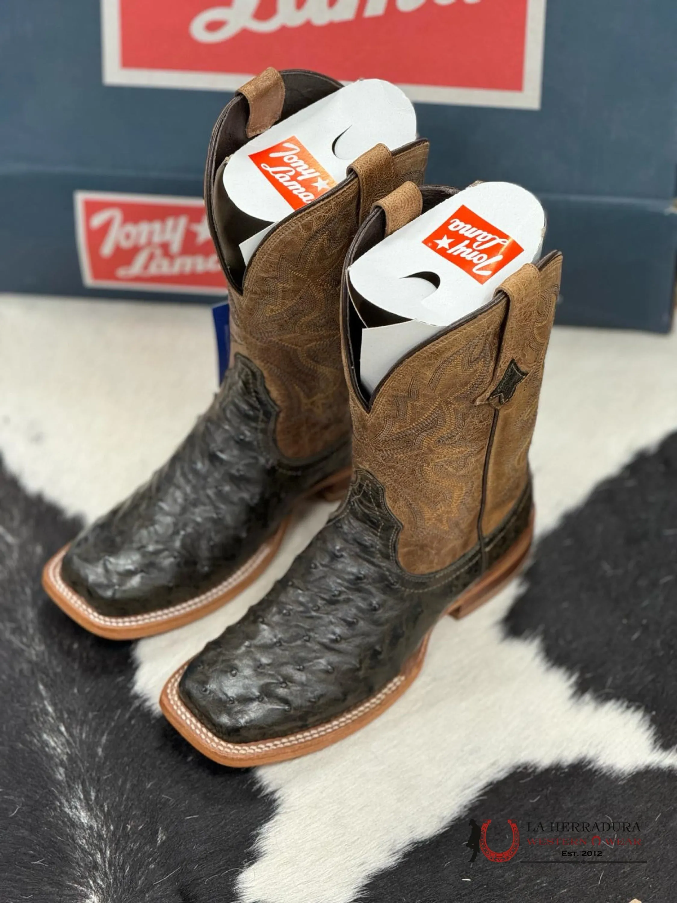 TONY LAMA TORI UMBER FULL QUILL OSTRICH