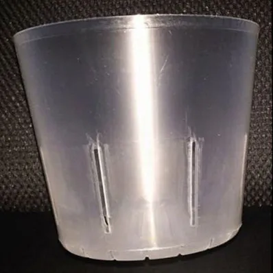 Translucent Orchid Pot with Side Slots, 10 pack