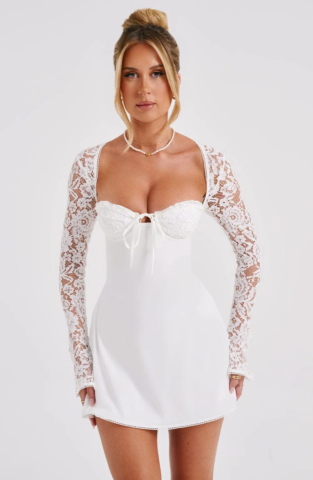 Twilight Temptation Mini Dress- Ivory