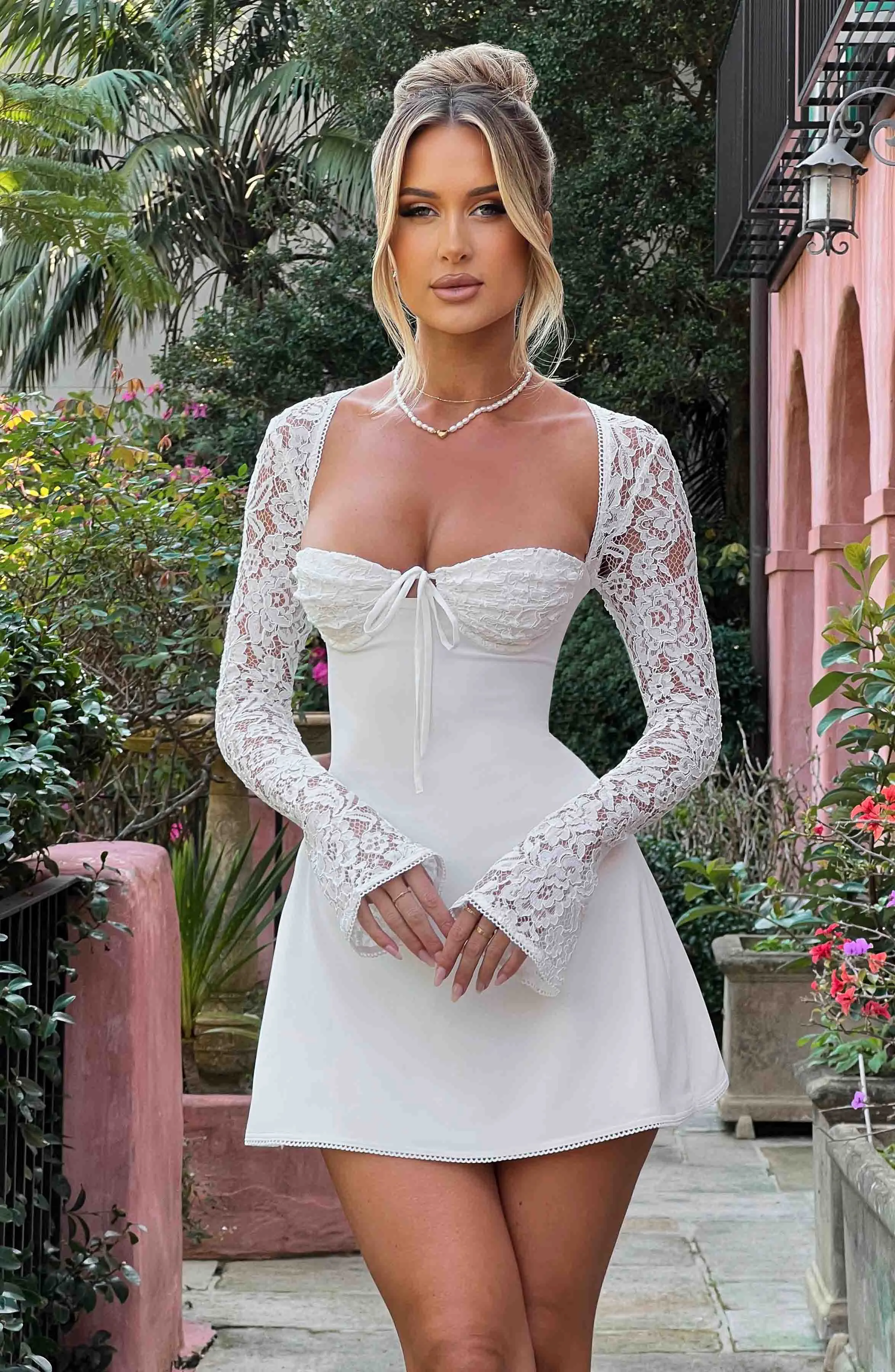 Twilight Temptation Mini Dress- Ivory