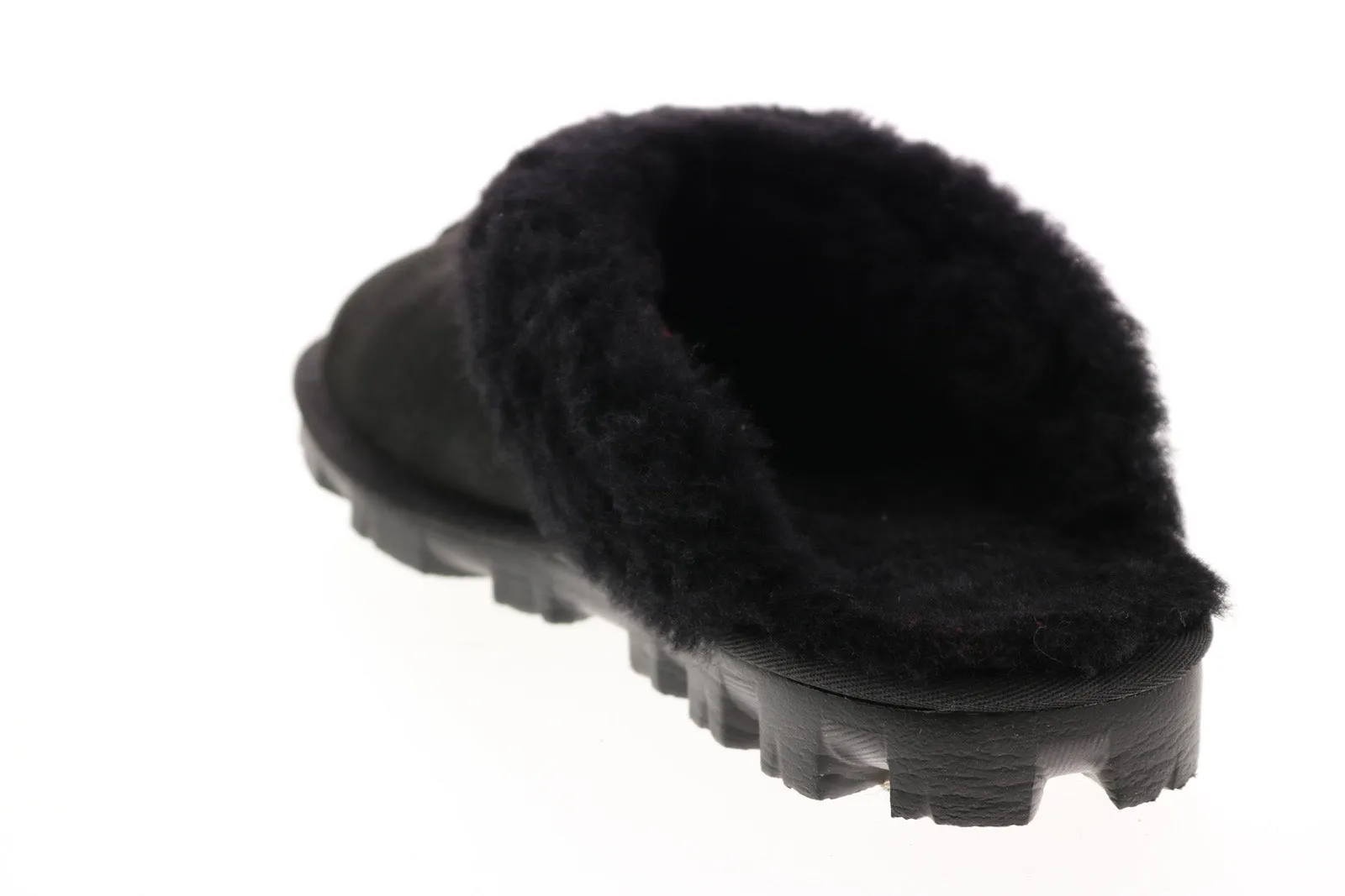 Ugg Coquette Slipper 5125-BLK Womens Black Suede Slip On Clogs Slippers Shoes