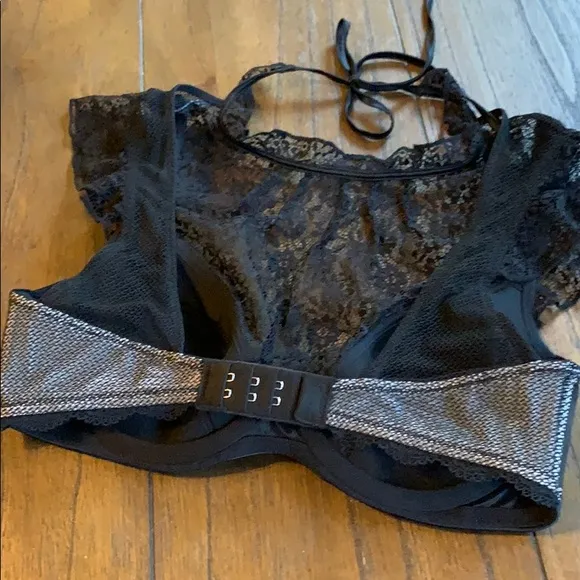 Victoria’s Secret High Neck Satin &amp; Lace Bralette