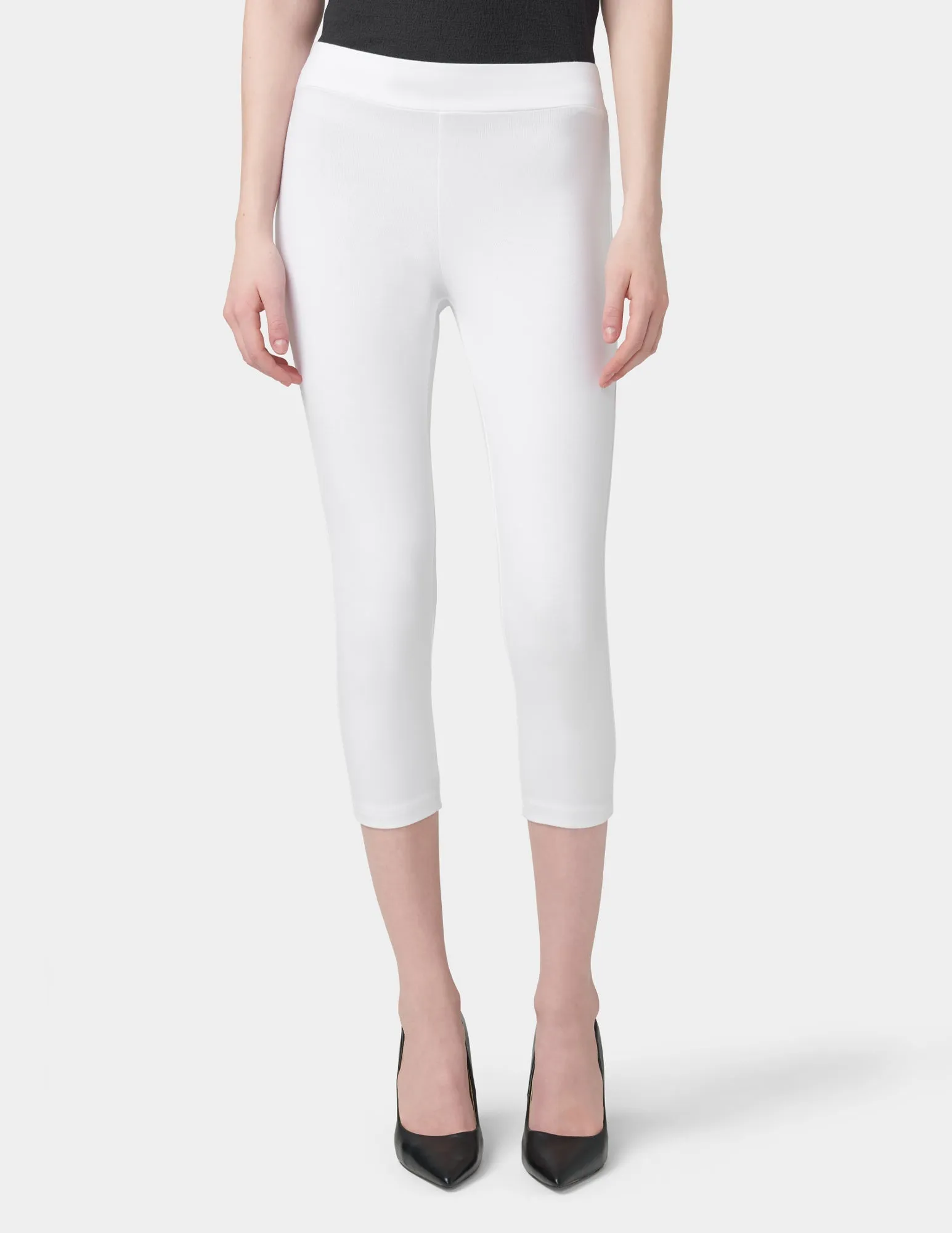 Wide Waistband Blackout Cotton Capri