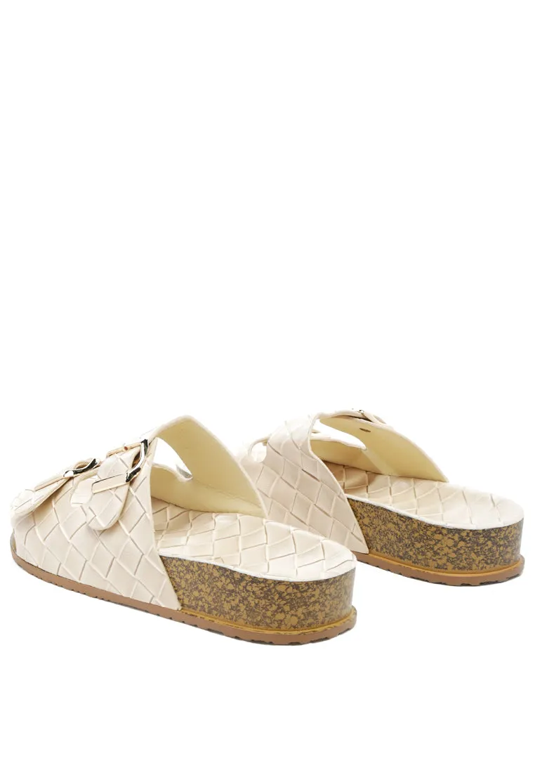 Wolph Buckled Strap Croc Platform Slides